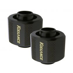 Koolance Compression Fitting for 10mm x 16mm (3/8in x 5/8in), Black, 2-pack